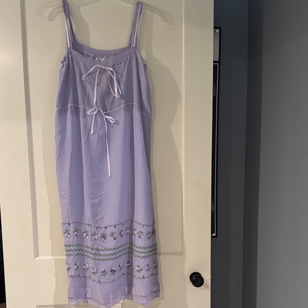 Jill Stuart Lilac Embroidered Chemise